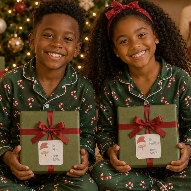 Adesivos de Presente Personalizados de Papai Noel  (Criador carregado)