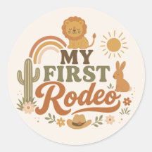 Adesivos de Primeiro Aniversário Rust Rodeo | Boho