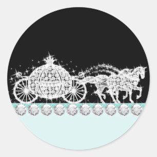 Adesivos de Princesa Azul Turquesa