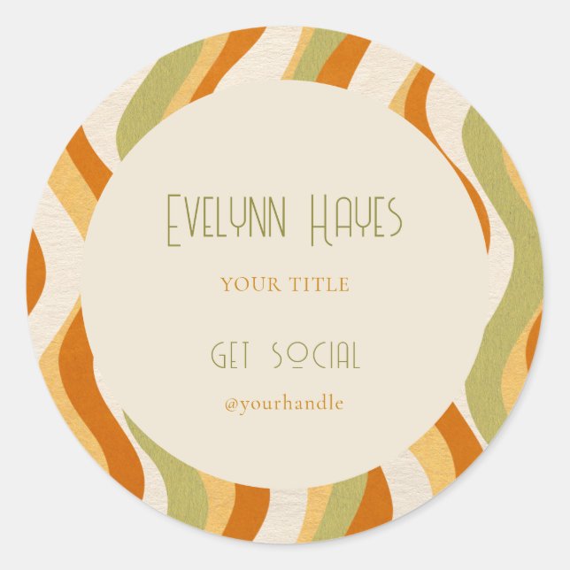 Adesivos de produto 70s do padrão retroativo (Frente)