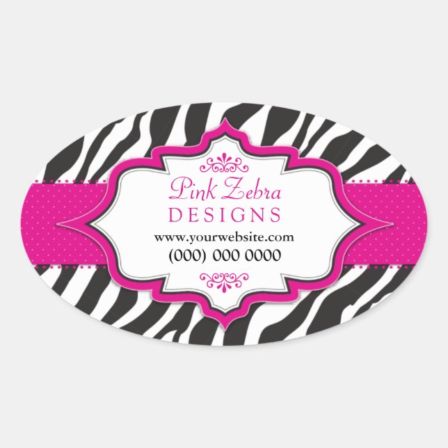 Adesivos de Promocional de Fita Zebra Rosa (Frente)