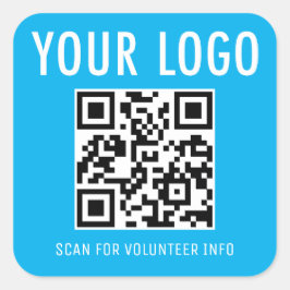 Adesivos de QR Code de Voluntários com Logotipo Pe