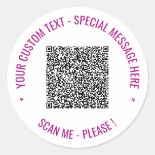 Adesivos de QR Code e Texto Personalizados com sua