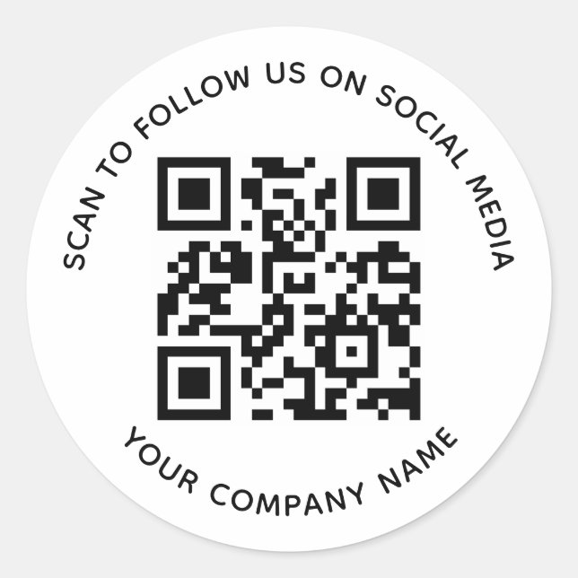 Adesivos de QR Code para Redes Sociais Leia para n (Frente)
