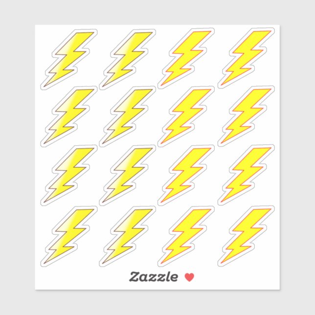 Adesivos de raio amarelo para a escola (Folha)