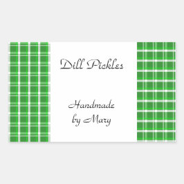 Adesivos de Receita Personalizados Xadrez Verde Br