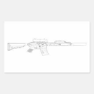 Adesivos de retângulo CQBR MK18 Mod 0