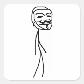 Adesivos de retângulo de Cara com falha épica