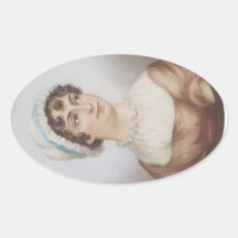 Adesivos de Retrato Miniatura de Jane Austen