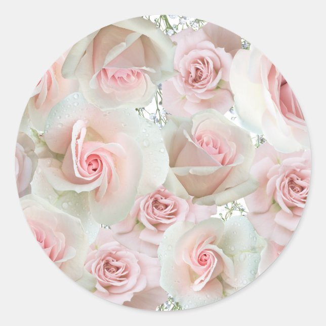 Adesivos de Rosas Rosa e Respiro de Bebê QUALQUER  (Frente)