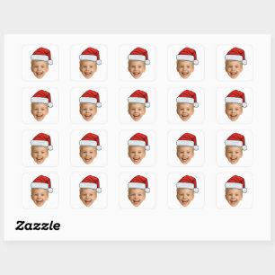 Adesivos de Rosto de Papai Noel, Natal de Foto Per