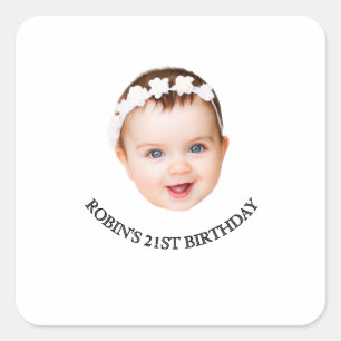 Adesivos de rosto personalizado para aniversário d
