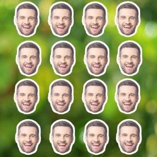 Adesivos de Rosto Personalizados 8 Fotos Rosto
