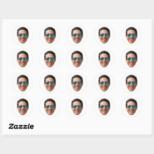 Adesivos de Rosto Personalizados Foto Rosto Person