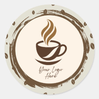 Adesivos de rótulo de produto de café personalizad
