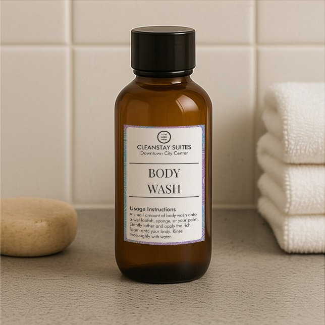 Adesivos de rótulo de sabonete líquido com logotip (Criador carregado)