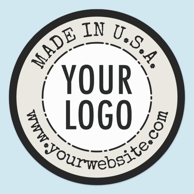 Adesivos de rótulos de produto feitos no país de o (MISOOK Round Made in USA Sticker)