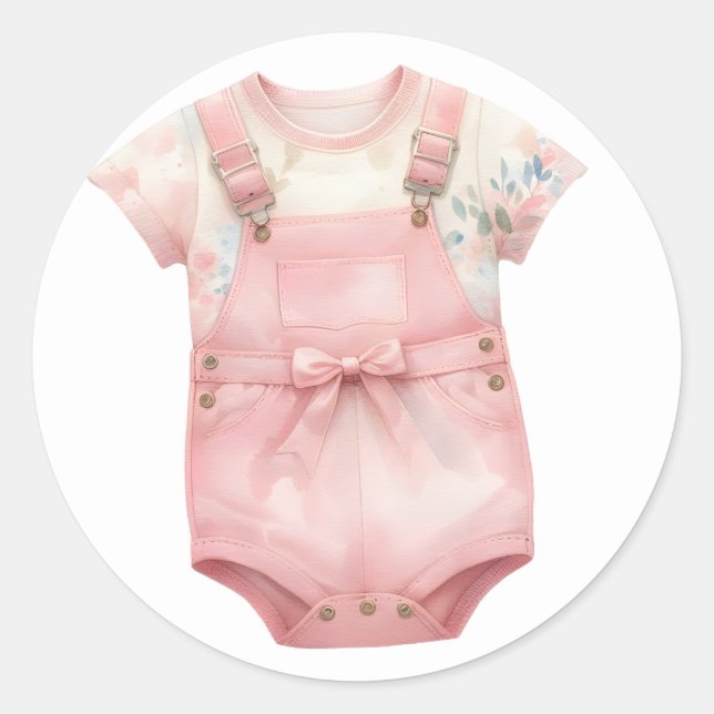 Adesivos de Roupas de Bebê Rosa (Frente)