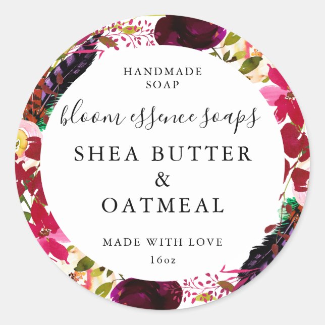 Adesivos de sabão personalizáveis (Frente)