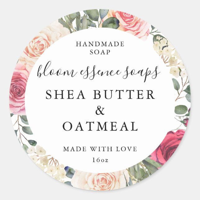 Adesivos de sabão personalizáveis (Frente)