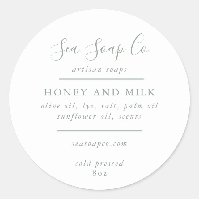 Adesivos de sabão personalizáveis (Frente)