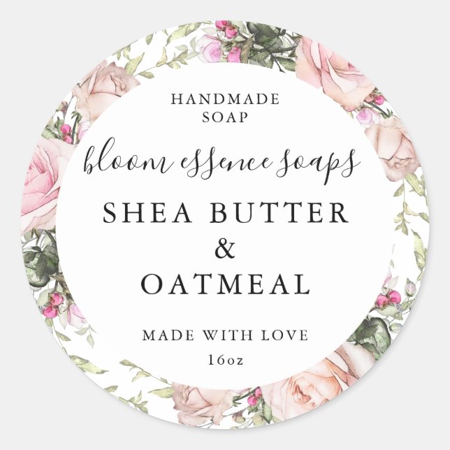 Adesivos de sabão personalizáveis (Frente)