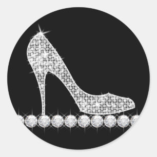 Adesivos de Sapato de Salto Alto de Diamante Elega
