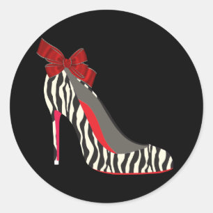 Adesivos de Sapato Elegante Vermelho de Salto Alto