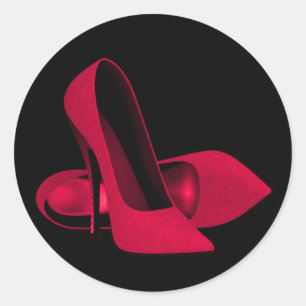 Adesivos de Sapato Elegante Vermelho de Salto Alto