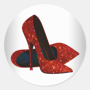 Adesivos de Sapato Elegante Vermelho de Salto Alto