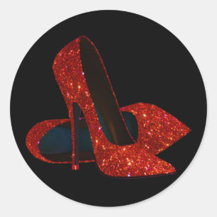 Adesivos de Sapato Elegante Vermelho de Salto Alto
