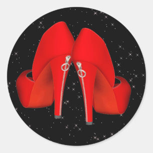Adesivos de Sapato Vermelho de Salto Alto