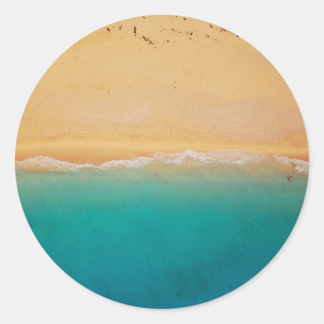 Adesivos de selagem de envelopes de praia (Frente)