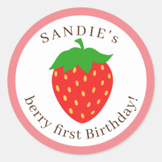 Adesivos de selo de envelope de convite de morango