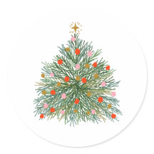 Adesivos de Selos de Envelope de Árvore de Natal d