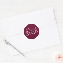 Adesivos de Selos de Envelope de Formatura Burgund