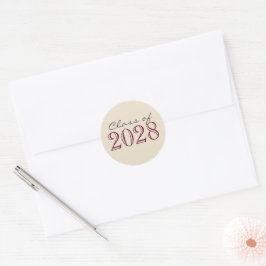 Adesivos de Selos de Envelope de Formatura Creme B