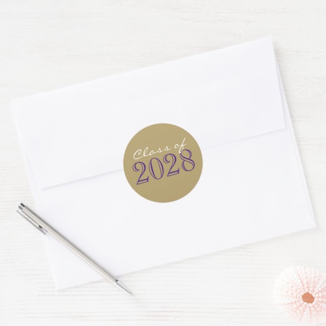 Adesivos de Selos de Envelope de Formatura Dourado (Envelope)