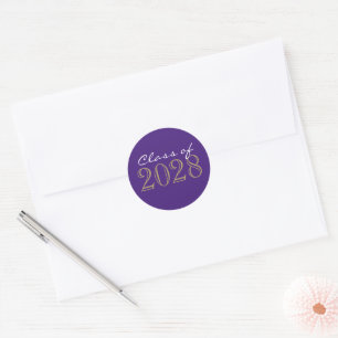 Adesivos de Selos de Envelope de Formatura Roxo e 
