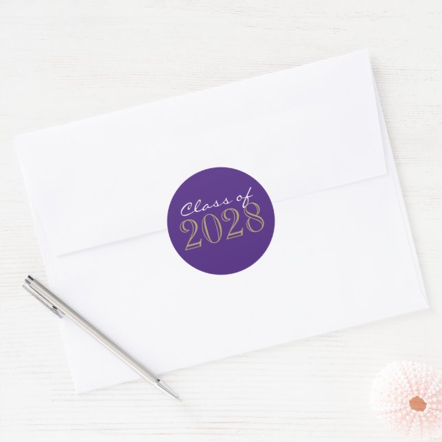 Adesivos de Selos de Envelope de Formatura Roxo e  (Envelope)