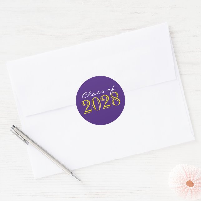 Adesivos de Selos de Envelope de Formatura Roxo e  (Envelope)