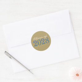 Adesivos de Selos de Envelope de Graduação Azul Re