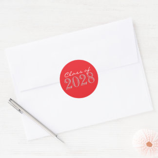 Adesivos de Selos de Envelope Vermelho e Cinza Pra