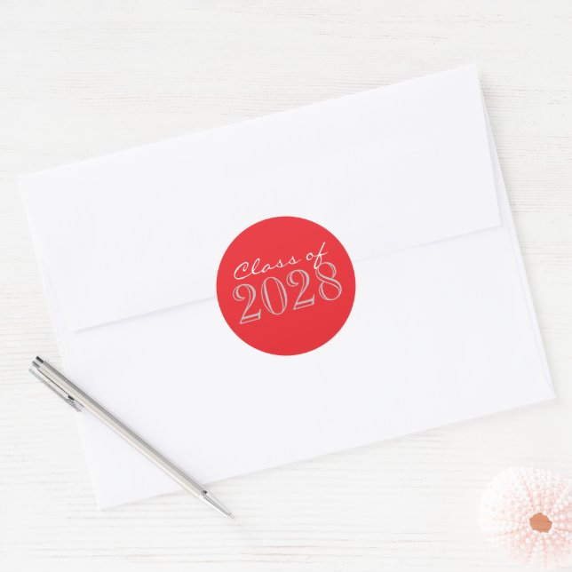 Adesivos de Selos de Envelope Vermelho e Cinza Pra (Envelope)