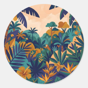 Adesivos de Selva Tropical – Folha de Palmeira & F