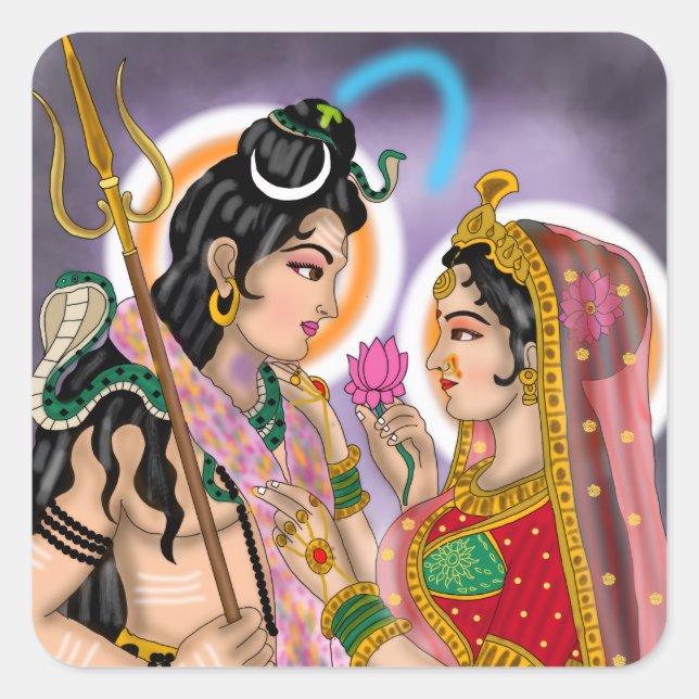 Adesivos de Shiva Parvati (Frente)