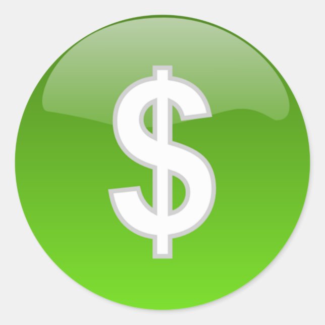 adesivos de sinais de dólar (Frente)