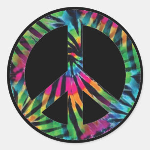 Adesivos de Sinal de Paz - Design Hippie Arco-íris