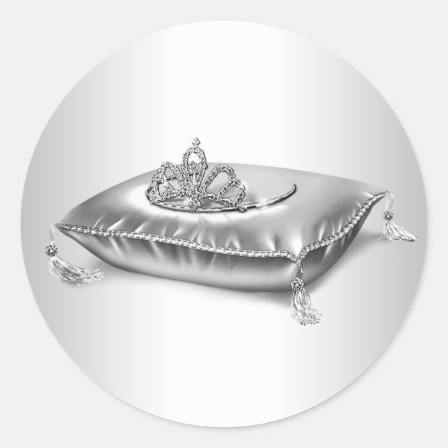 Adesivos de Tiara da Princesa Prata (Frente)