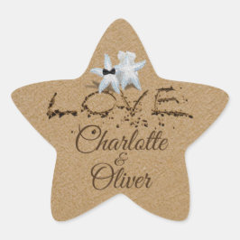 Adesivos de Tipografia Amor de Estrela-do-Mar na A